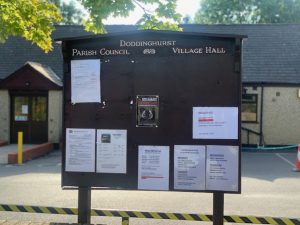Doddinghurst Village Notice Boad