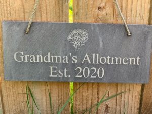 Grandma's allotment plot sign